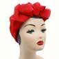 Preview: Roter Turban in vintage Stil