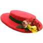 Preview: Kleiner Hut aus Wolle in Rot im Vintage Stil