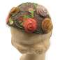 Preview: bandeau hat vintage flowers brown