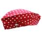 Preview: Schiffchen kappe punkte rot army polka dots rockabilly