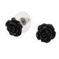 Preview: Ohrringe schwarze rosen vintage rockabilly gothik