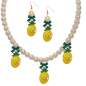 Preview: pineapple yellow earring bow tiki hawaii fruit rockabilly