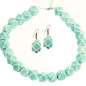 Preview: Set: Mint green dice 'dodecahedron' - earrings & necklace