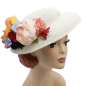 Preview: hat white colourful flowers