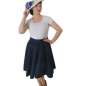 Preview: woman in navy blue swing skirt