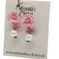 Preview: clay roses pink earrings