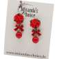 Preview: earrings with red clay roses
