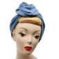 Preview: Turban Haarband hellblau knoten vintage