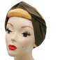 Preview: dressed, flat tied: Olive green turban hair band with wire