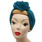 Preview: dressed, as a knot: Petrol blue turban hair band with wire