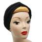 Preview: dressed, flat tied: Black turban hair band with wire