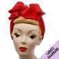 Preview: Rotes Turban Haarband mit Draht