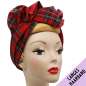 Preview: Rotes Tartan Turban Haarband (Schottenmuster)