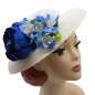 Preview: hat summer white flower blue vintage