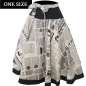 Preview: Circle skirt black white with newspaper/ Pin Up motif