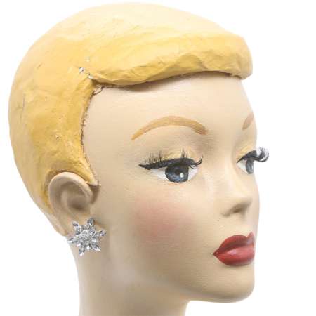 head with sparkle earrings