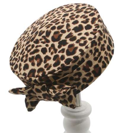 Pillbox Hat with Leopard Pattern