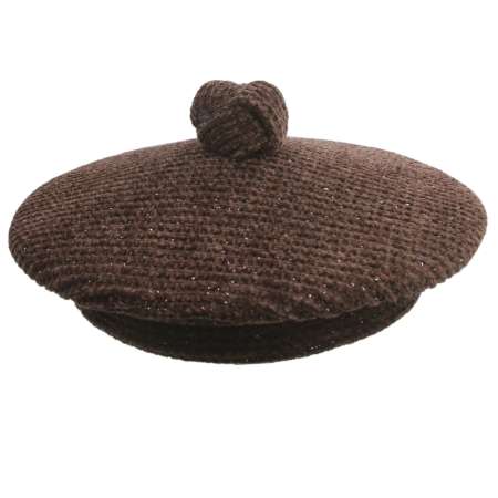 beret hat vintage wool brown