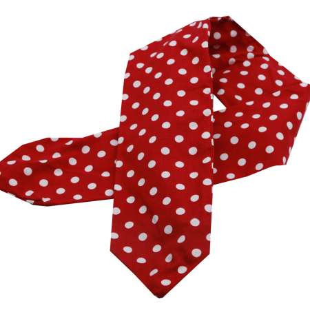 hair band polka dots red white wire