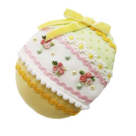 Fascinator yellow easter egg with braids