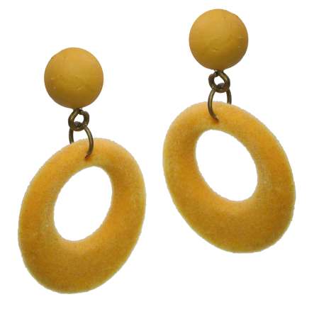 Earrings with yellow rings