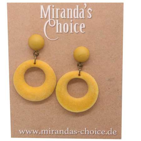 yellow rings earrings