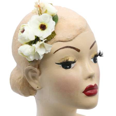 Weiße Haarblume & Ansteckblume