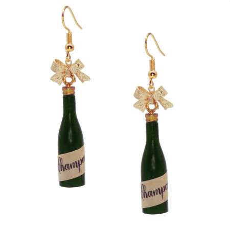 earrings champagne bottles vintage rockabilly