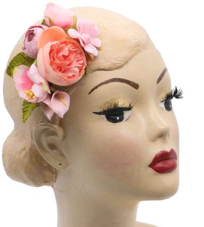 Rosa Haarblume & Ansteckblume