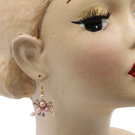 Earrings with rhinestones in vintage style - Miss Audrey Monroe