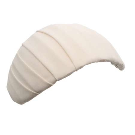 ivory half hat with folds