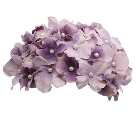 Fascinator hortensien blumen lila vintage