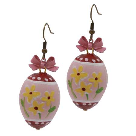 earrings easter egg pink