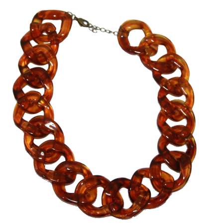 Fake Amber - necklace like amber or horn in vintage style