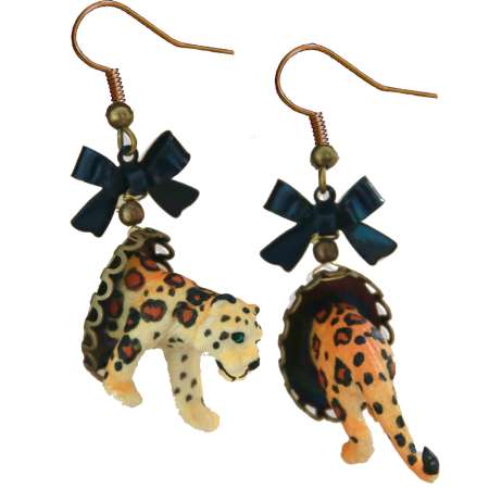 earrings rockabilly leopard