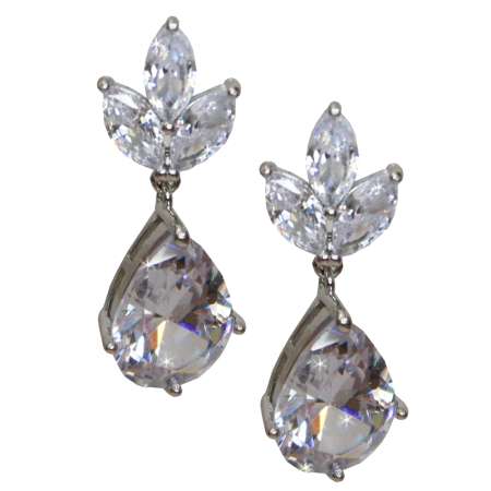 Earrings with sparkling cubic zirconia rhinestones - Paula Walks