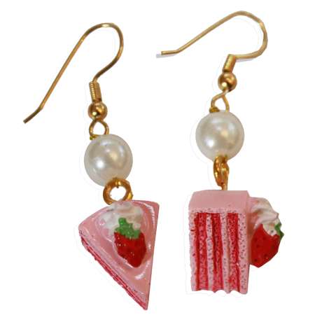 Pink Cream Cake Earrings