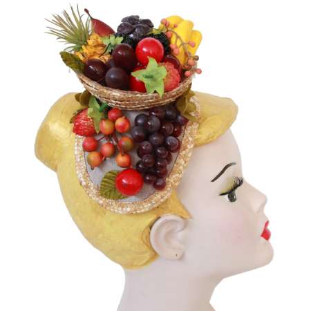fascinator headpiece burlesque  tuttifrutti obst carmen Miranda bananen vintage rockabilly