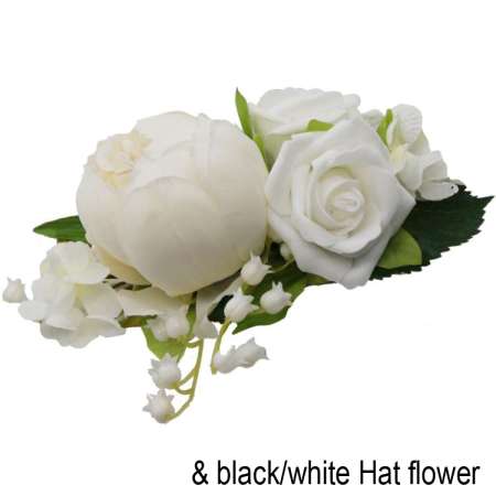 corsage flower white peonia