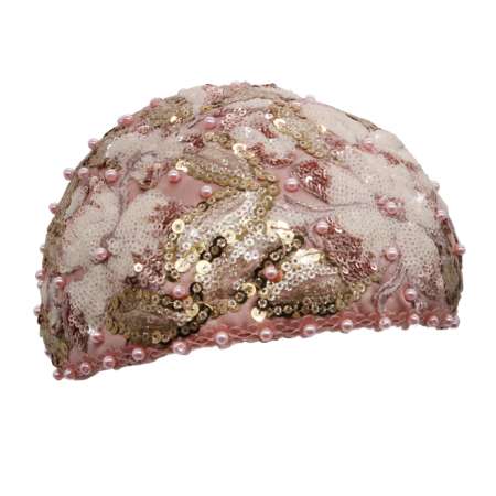 Pink Half Hat/ Fascinator with sequins