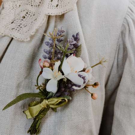 Blumenbrosche Lavendel