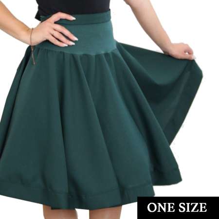 Dark green circle skirt - one size / Flexi-Fix