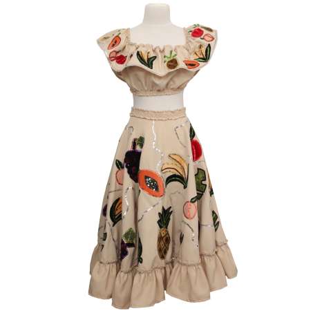 swing skirt Carmen Miranda with sequins