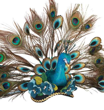 peacock headdress feather burlesque