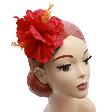 hair flower red hibiscus mirandas choice
