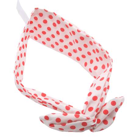 hair band red polka dots