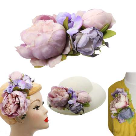 Light lilac hair flower & corsage flower