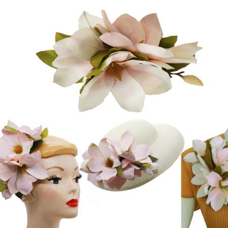 Rosa Magnolie Haarblume & Ansteckblume