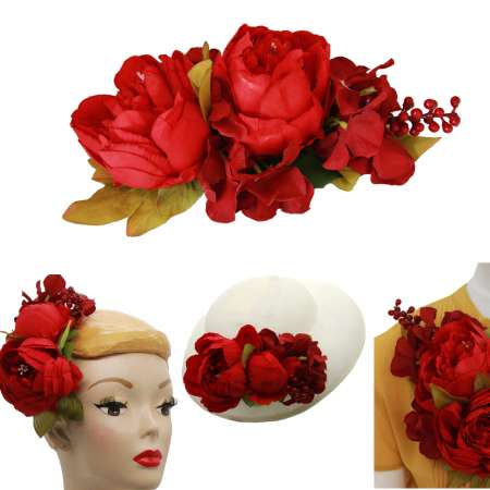 Red hair flower & corsage flower