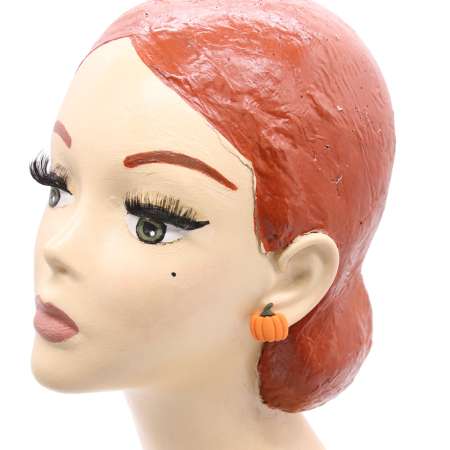 head with Ear studs with pumpkin